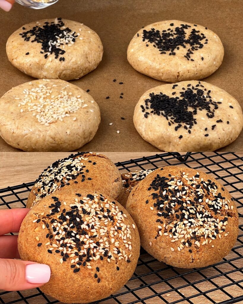 Oat and Walnut Rolls with Cottage Cheese