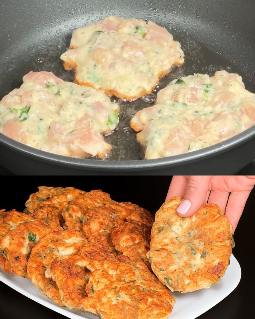 Crispy Chicken Fillets with Herbed Potatoes and Cucumber Salad