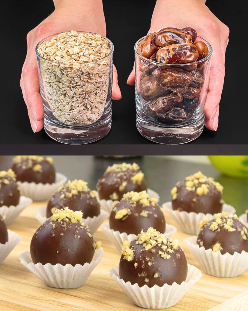 Date and Walnut Energy Balls with Chocolate Coating
