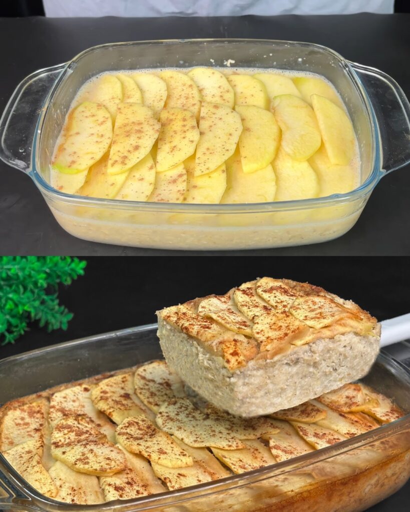 Baked Oatmeal with Bananas and Apples