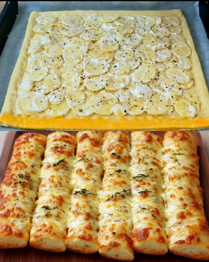 Potato and Cheese Puff Pastry Pie