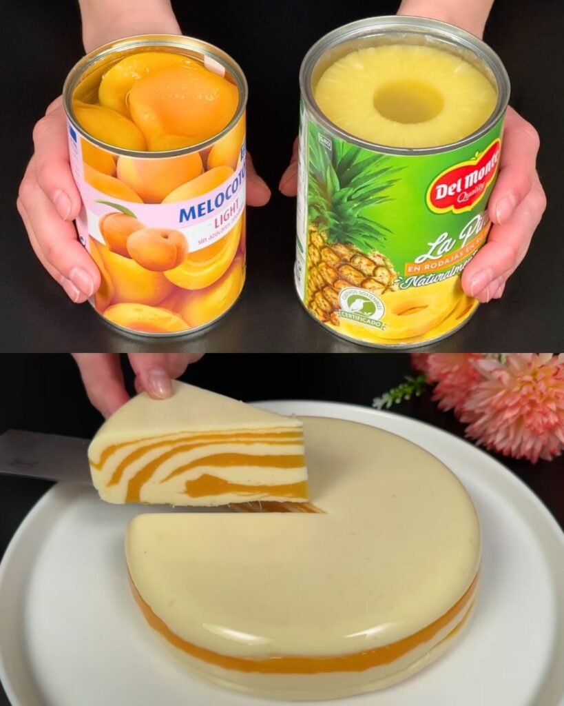 Peach and Pineapple Layered Jelly Dessert Recipe