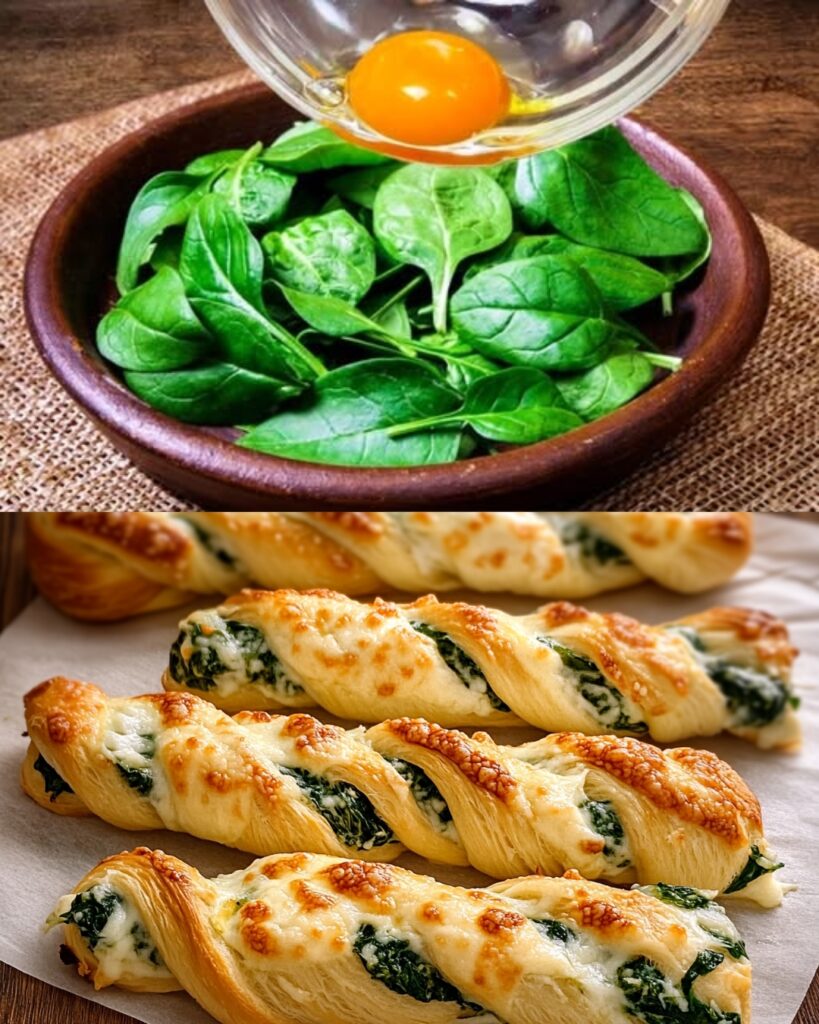 Spinach and Cheese Puff Pastry Twists