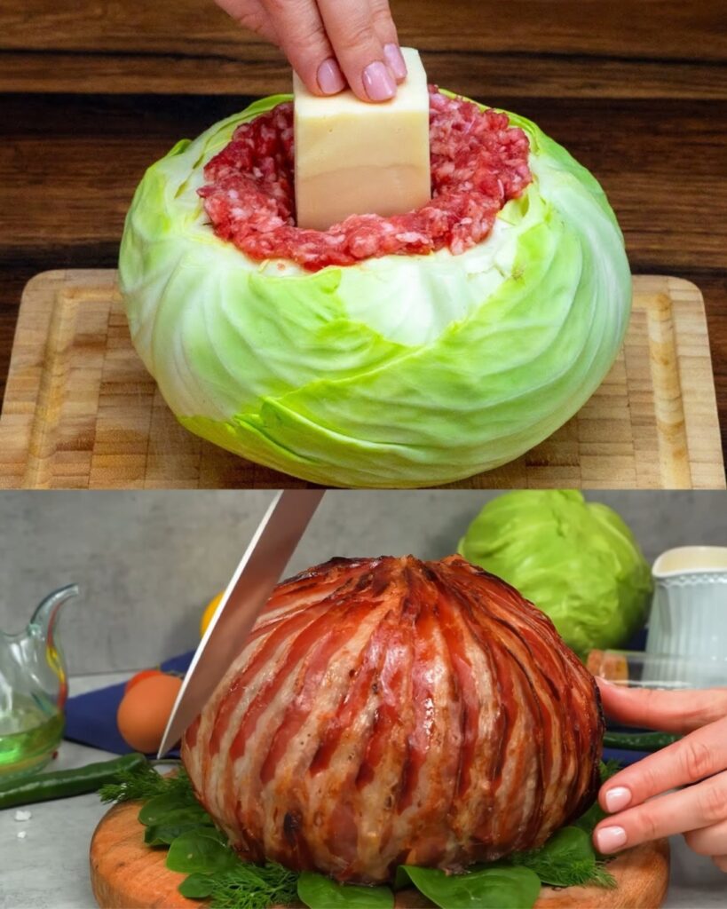 Cabbage Rolls with Meat and Creamy Sauce