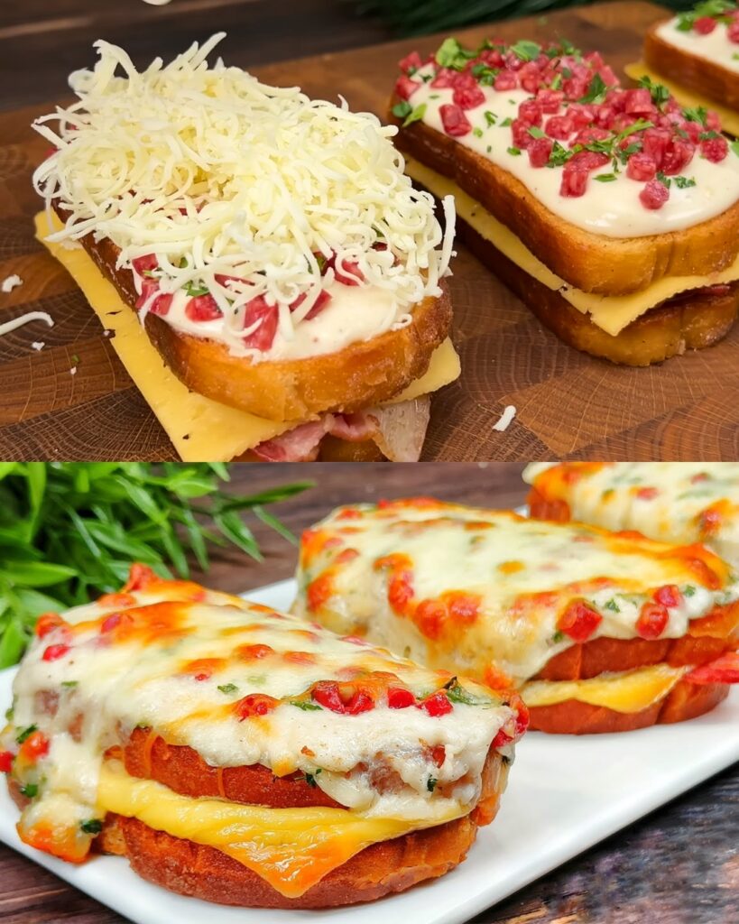 Cheesy Bacon and Sausage Bread Bake