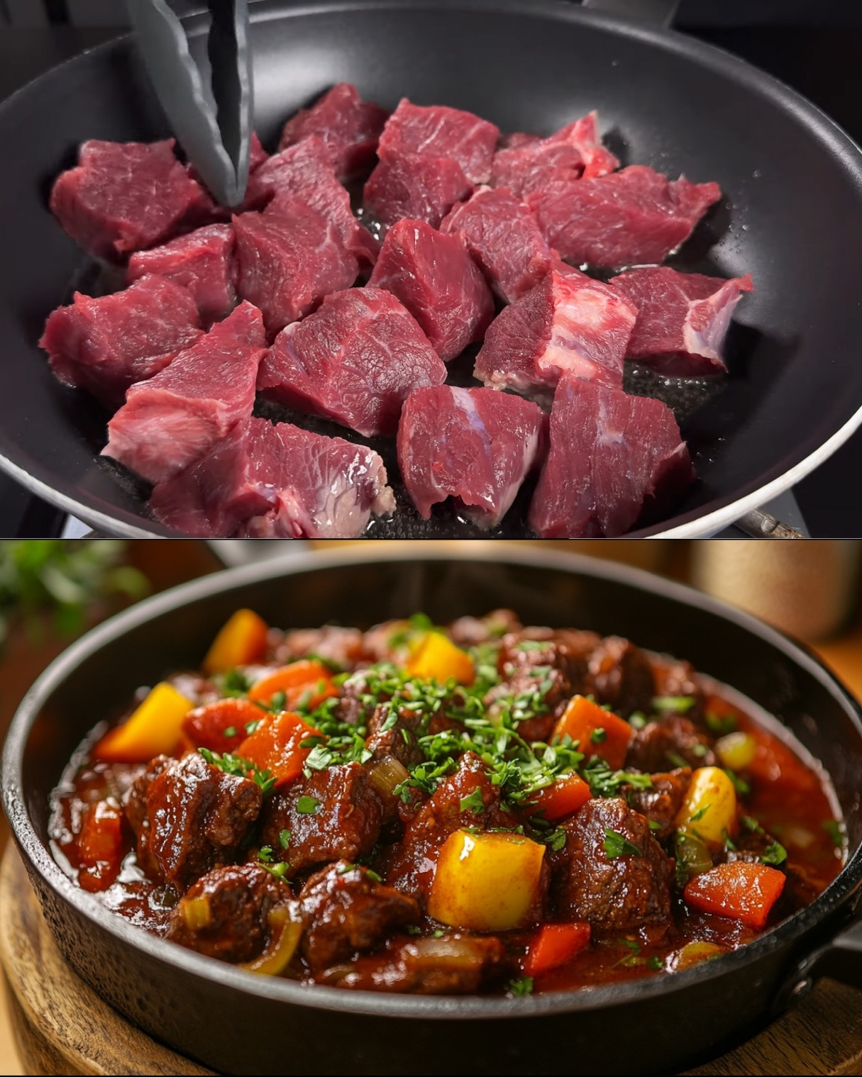 Hearty Beef Stew with Mashed Potatoes