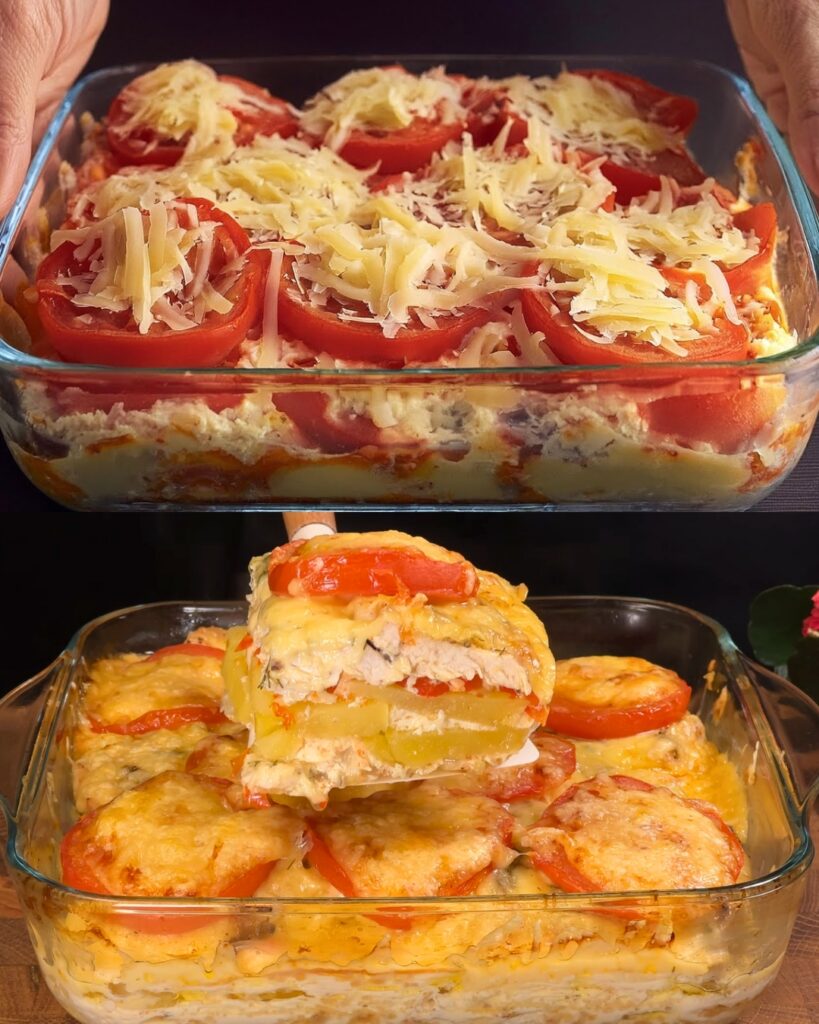 Chicken and Vegetable Casserole with Cheese