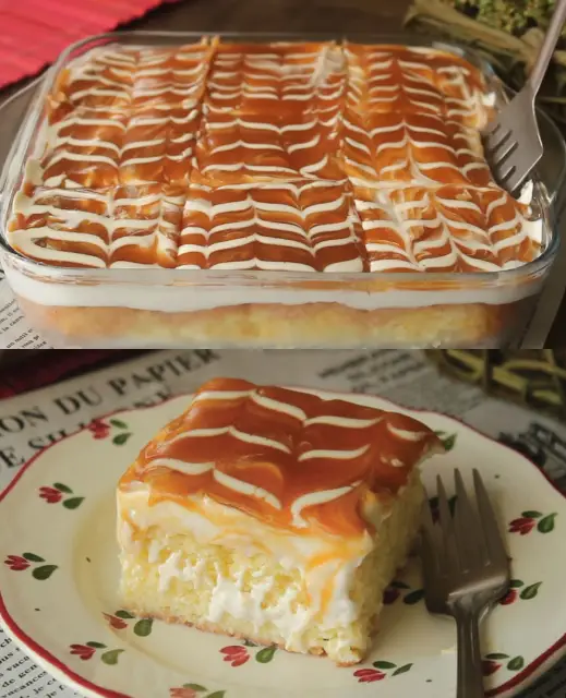 Turkish Milk Cake Recipe with Caramel Sauce – Soft, Moist & Irresistible!