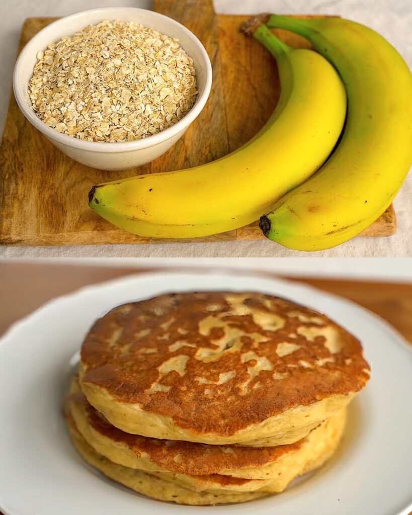 Oat and Fruit Pancakes with Lemon Yogurt Drizzle