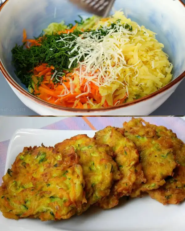 Zucchini, Potato, and Carrot Fritters: Crispy Vegetable Delights