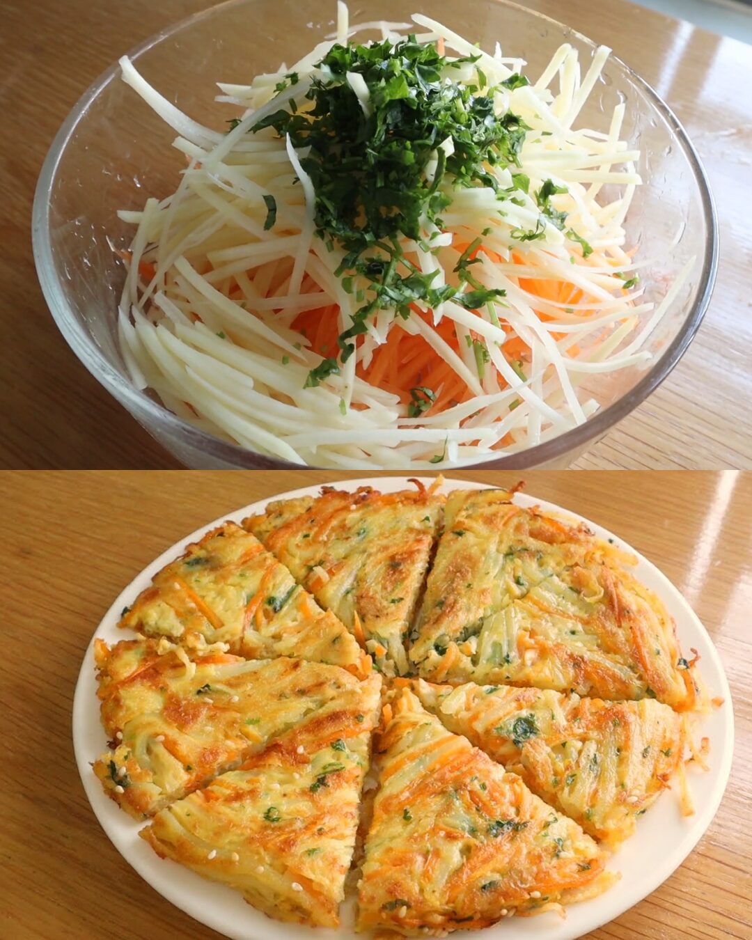 Potato and Carrot Fritters Recipe