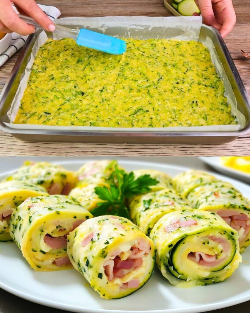 Zucchini Roll-Ups with Creamy Cheese and Ham