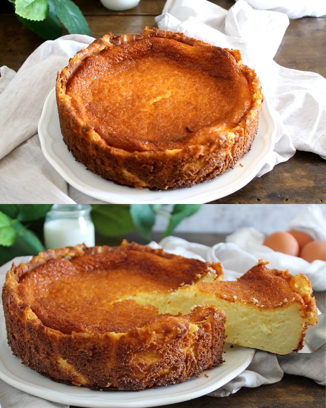 Cheesecake with Cream Cheese and Fresh Cream
