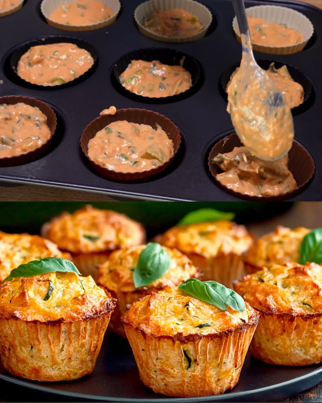Zucchini and Mozzarella Frittata with Garlic and Basil