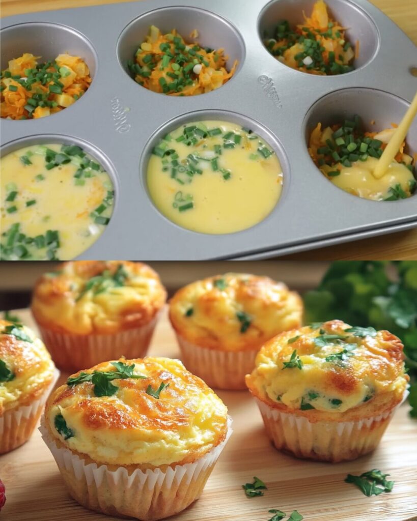Savory Breakfast Muffins with Bacon, Cheese, and Vegetables