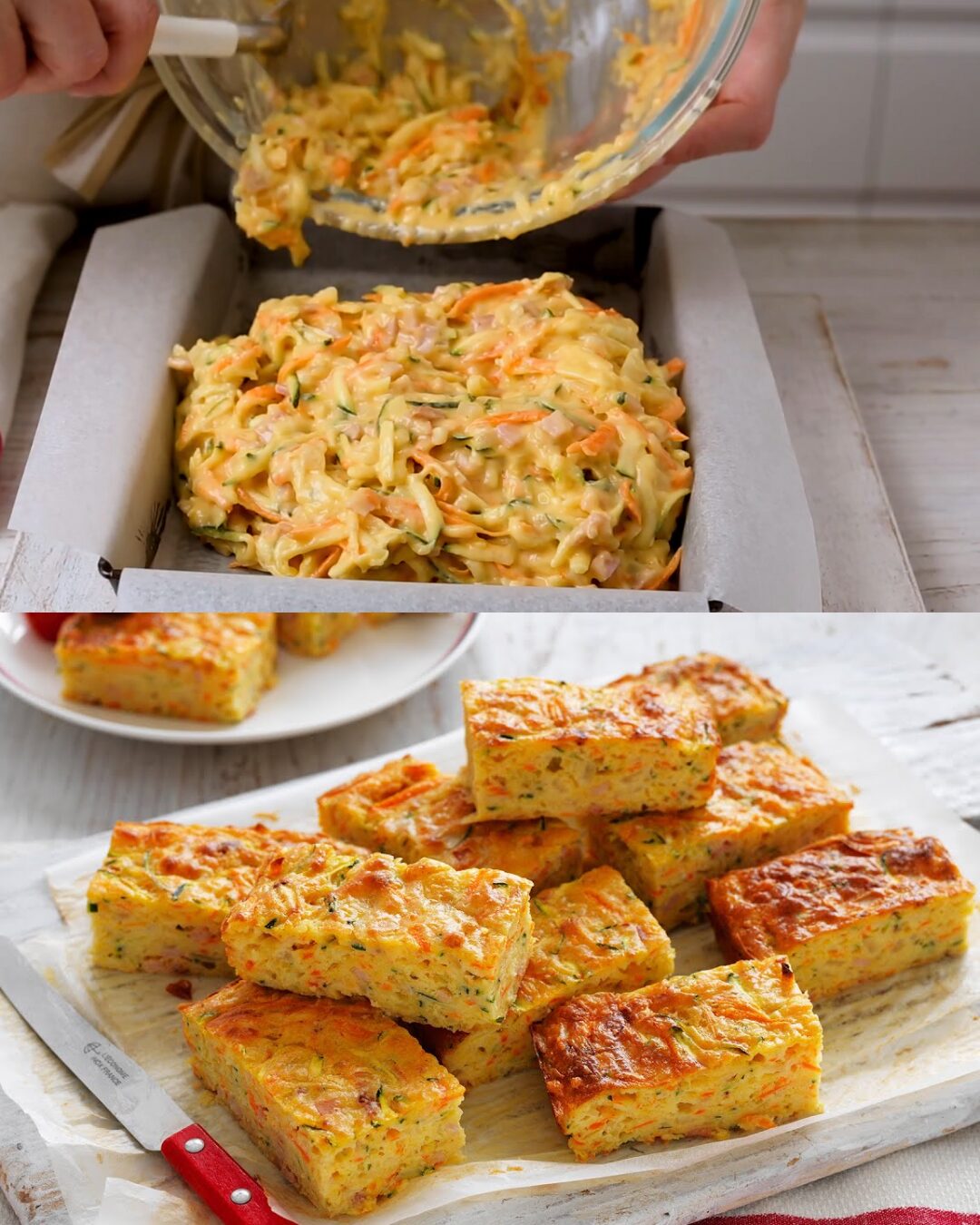 Zucchini, Carrot, and Bacon Slice