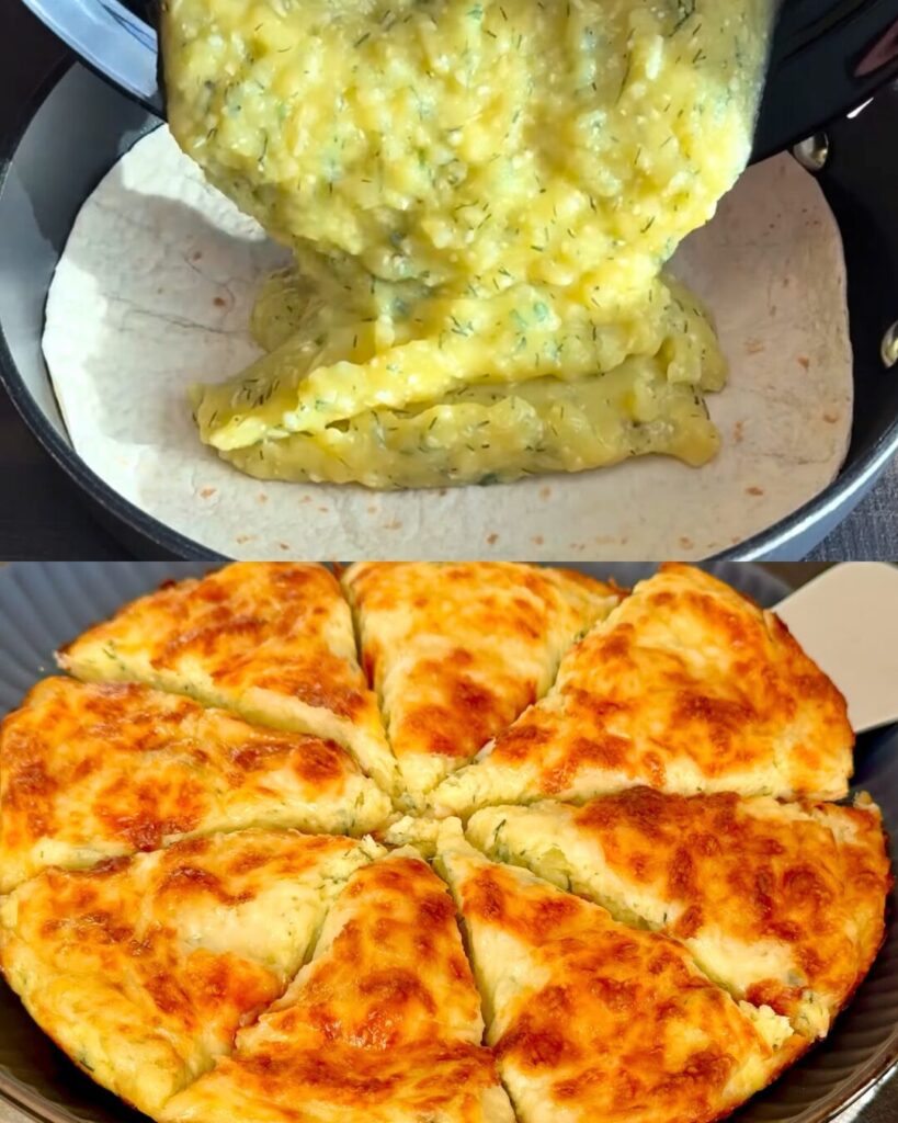Cheesy Mashed Potato Tortilla Bake