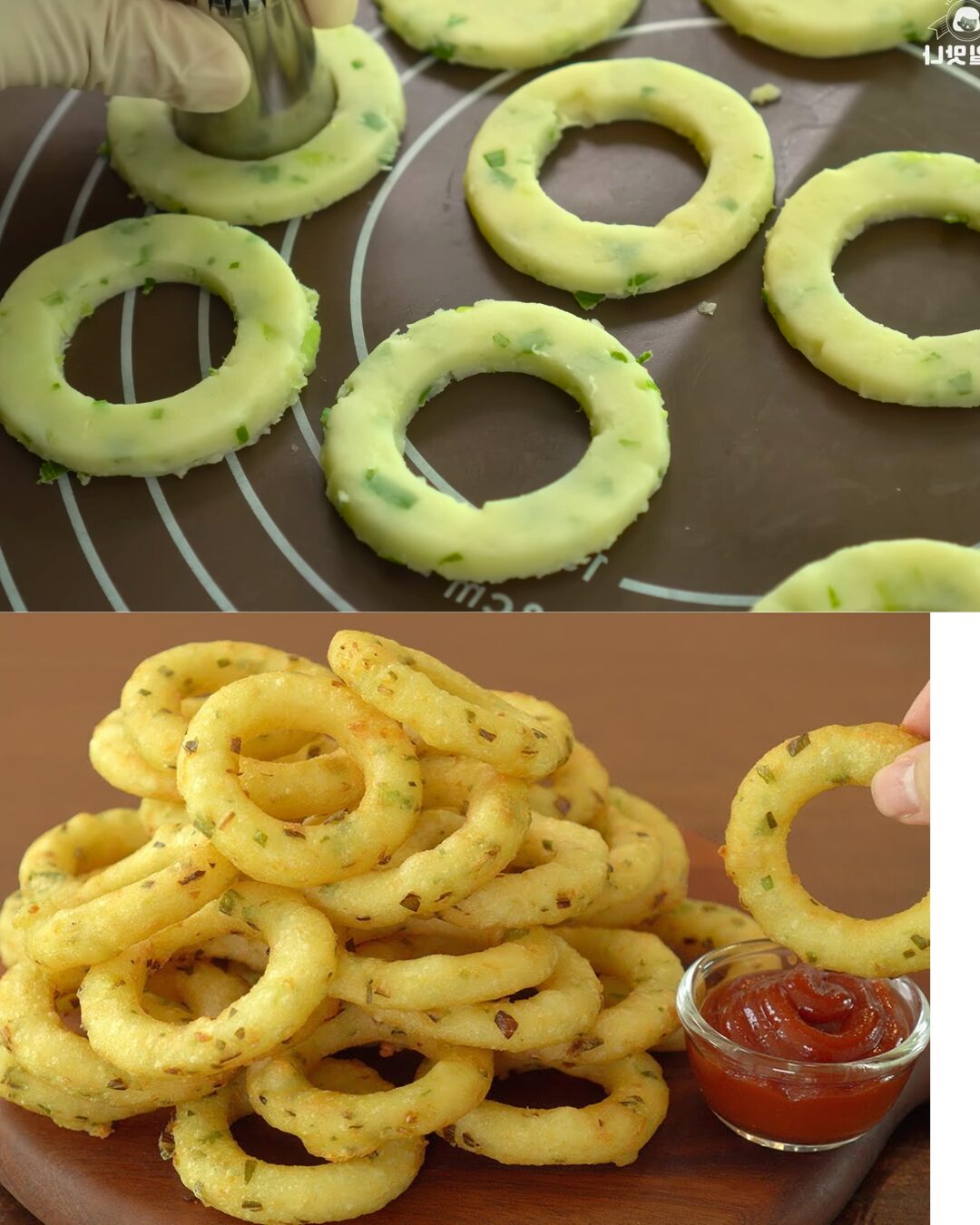 Crispy Garlic Potato Rings