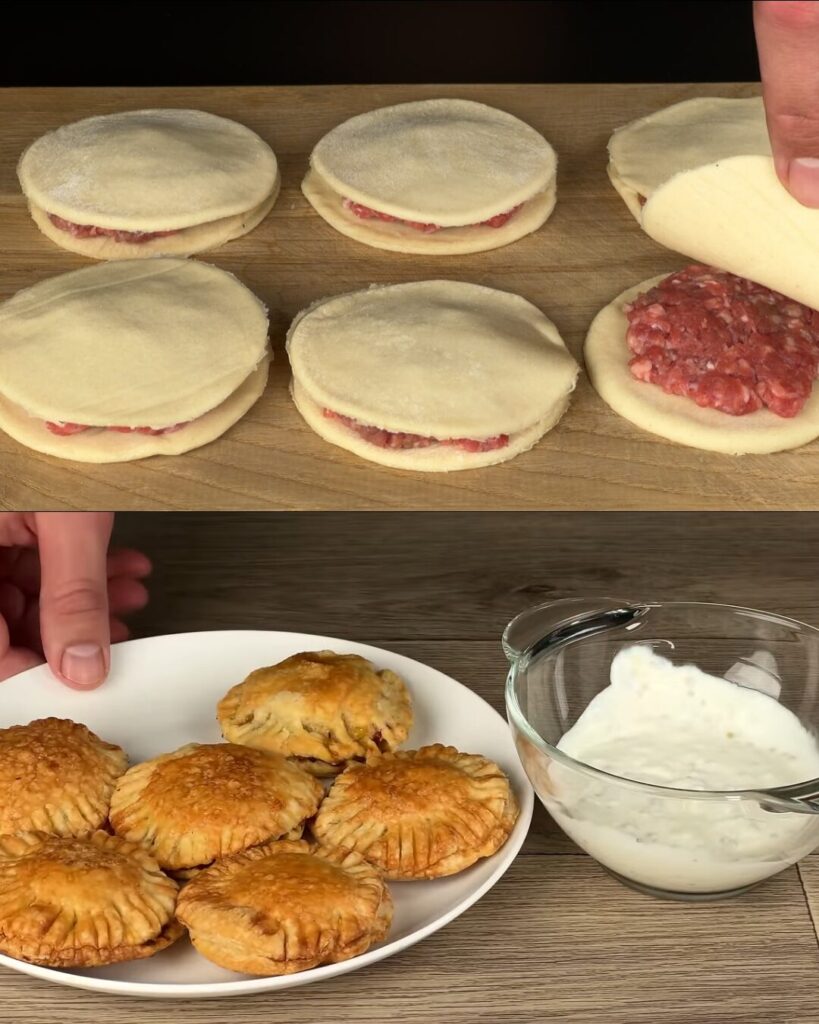 Savory Puff Pastry with Minced Meat and Cheese