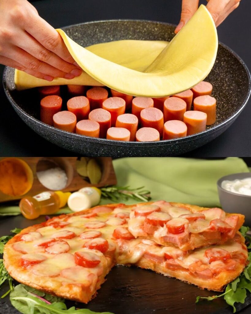 Puff Pastry Pizza with Yogurt Dill Sauce