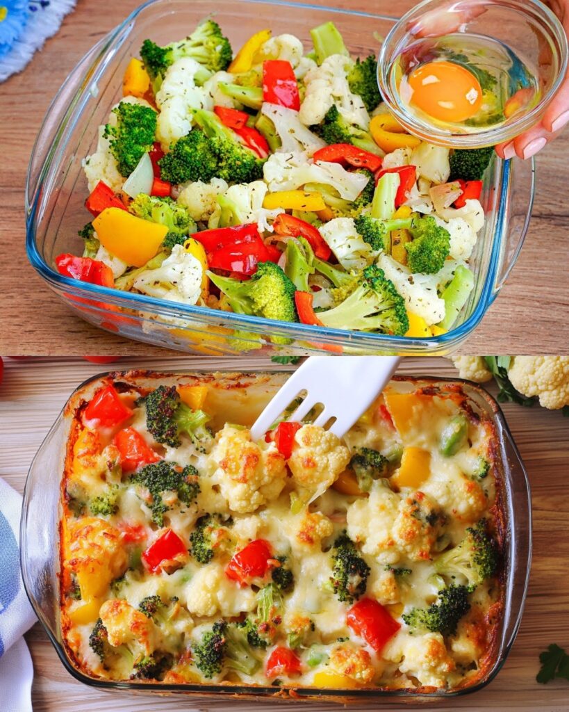 Broccoli and Cauliflower Vegetable Casserole