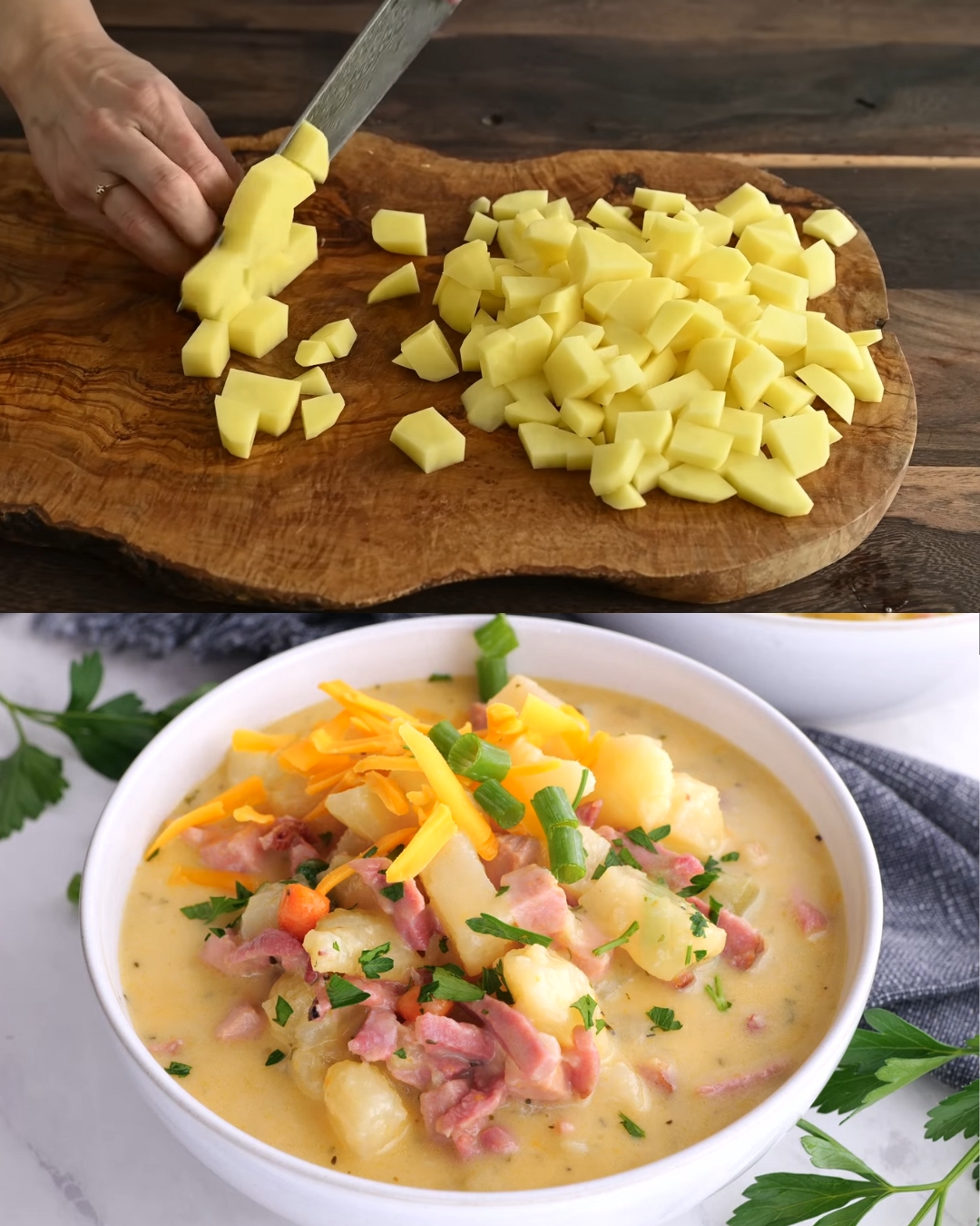 Slow Cooker Cheesy Ham and Potato Soup