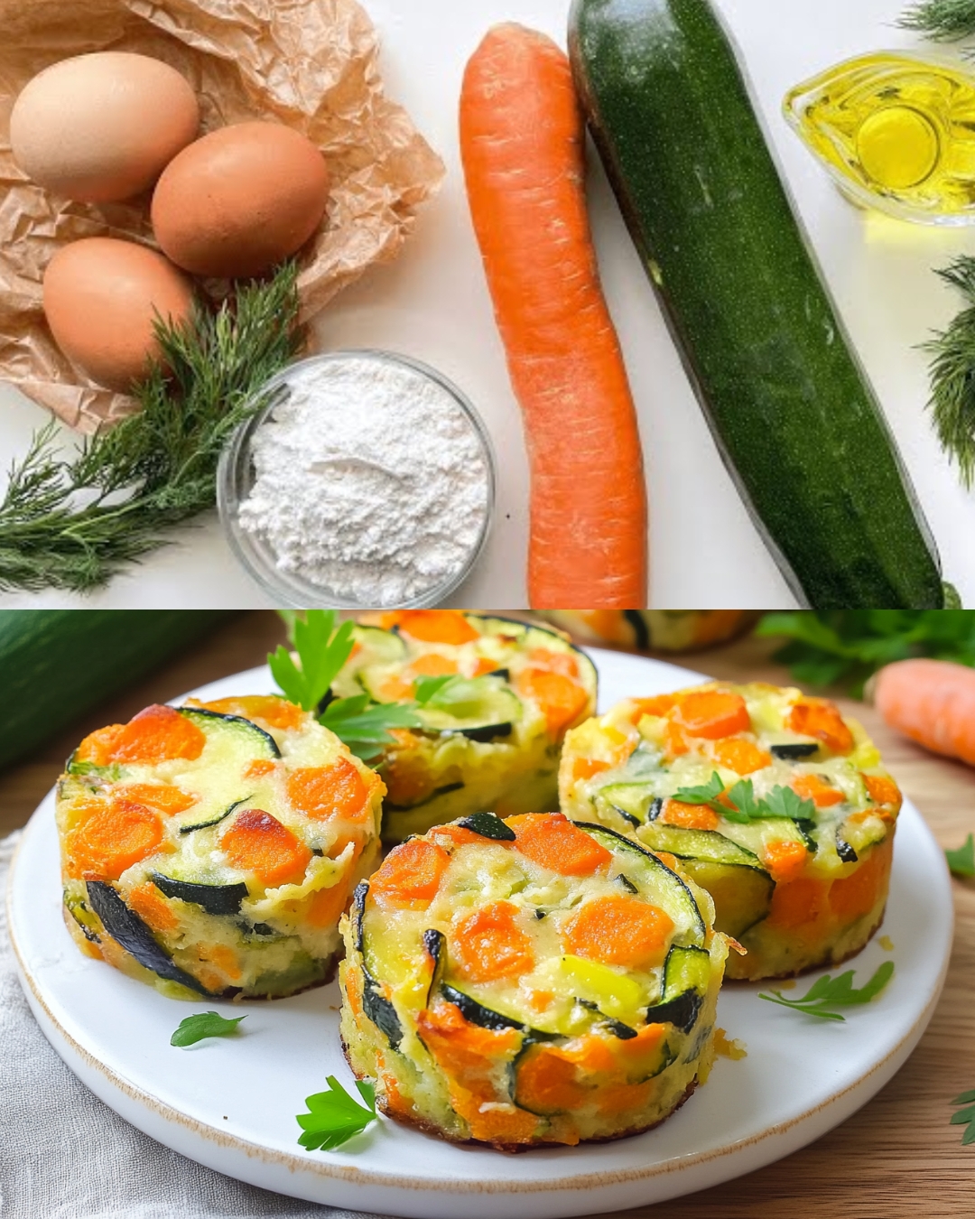Zucchini and Carrot Fritters with Cheese and Garlic