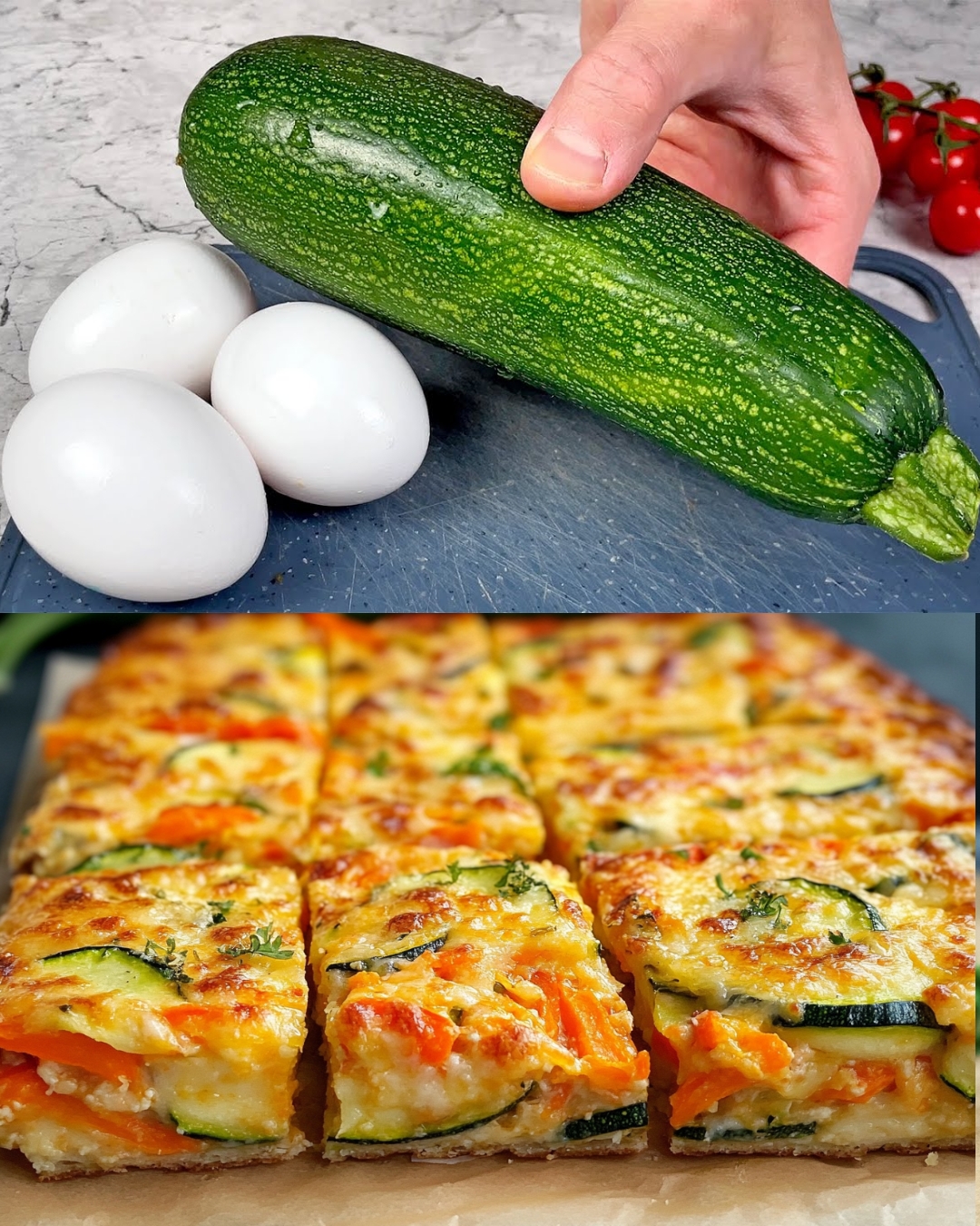 Vegetable Frittata with Cheese and Sauces