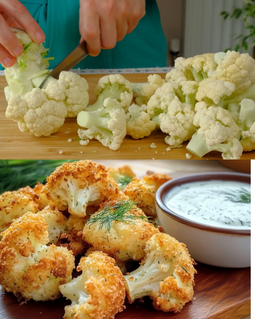 Crispy Parmesan Cauliflower Bites