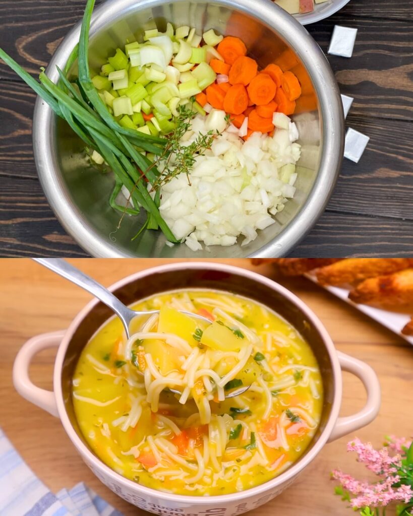 Hearty Vegetable Soup with Noodles