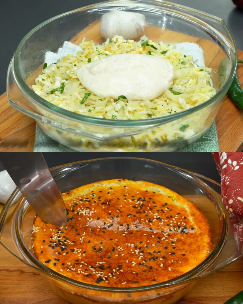 Cabbage and Rice Pie with a Flaky Crust