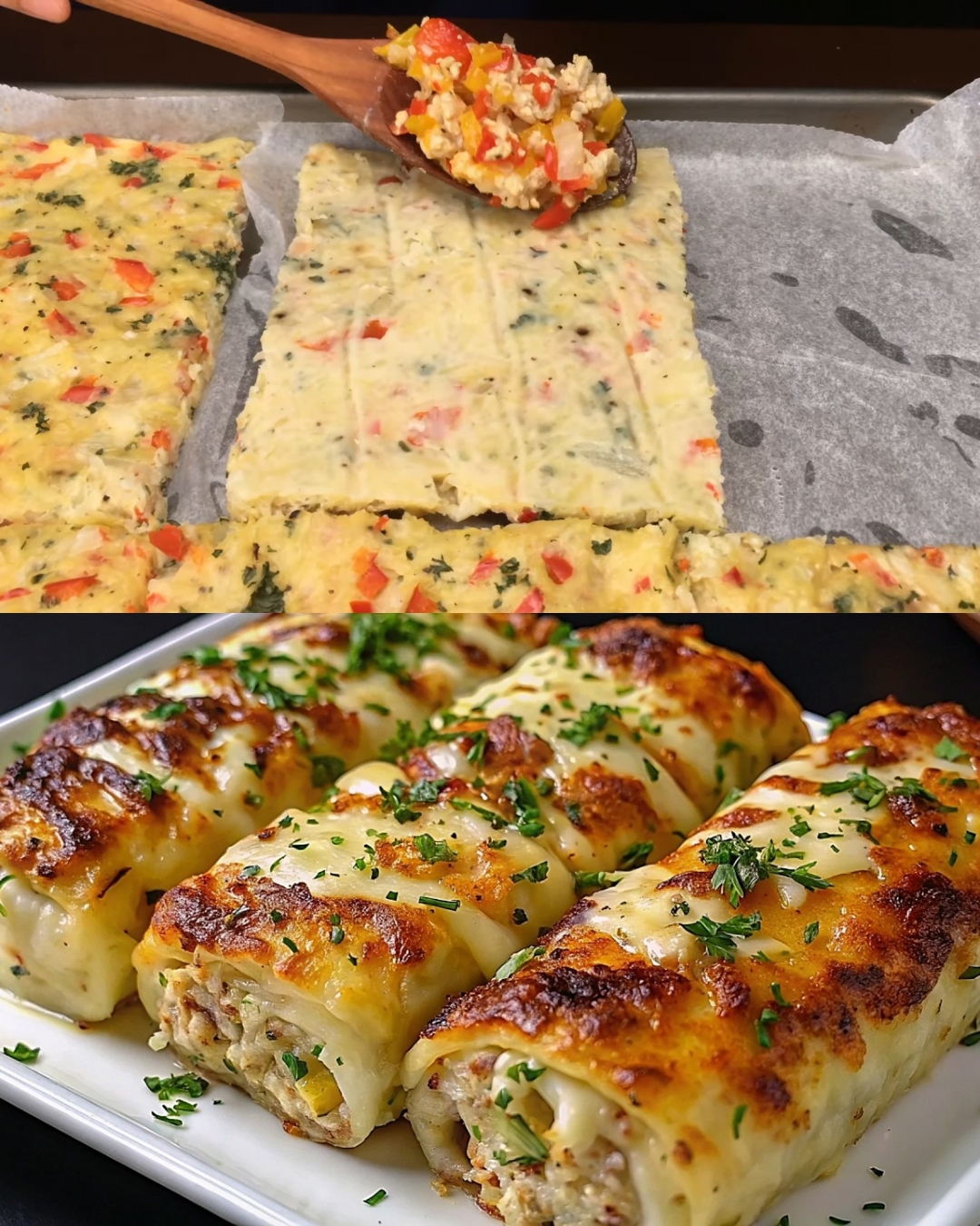 Delicious Chicken and Roasted Vegetable Rolls