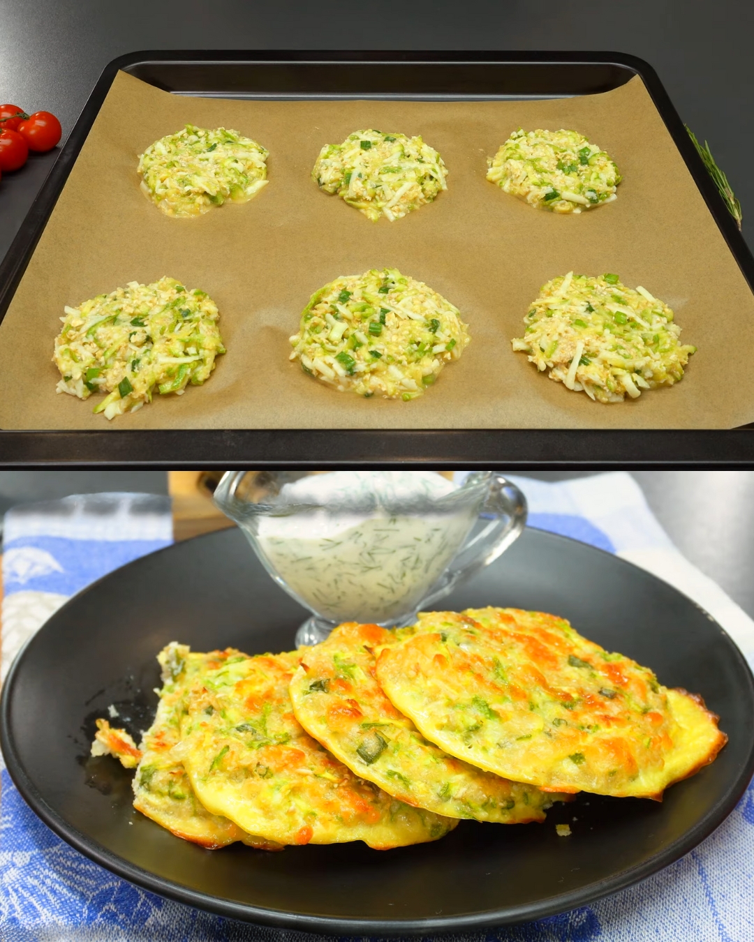 Zucchini and Oat Fritters with Mozzarella