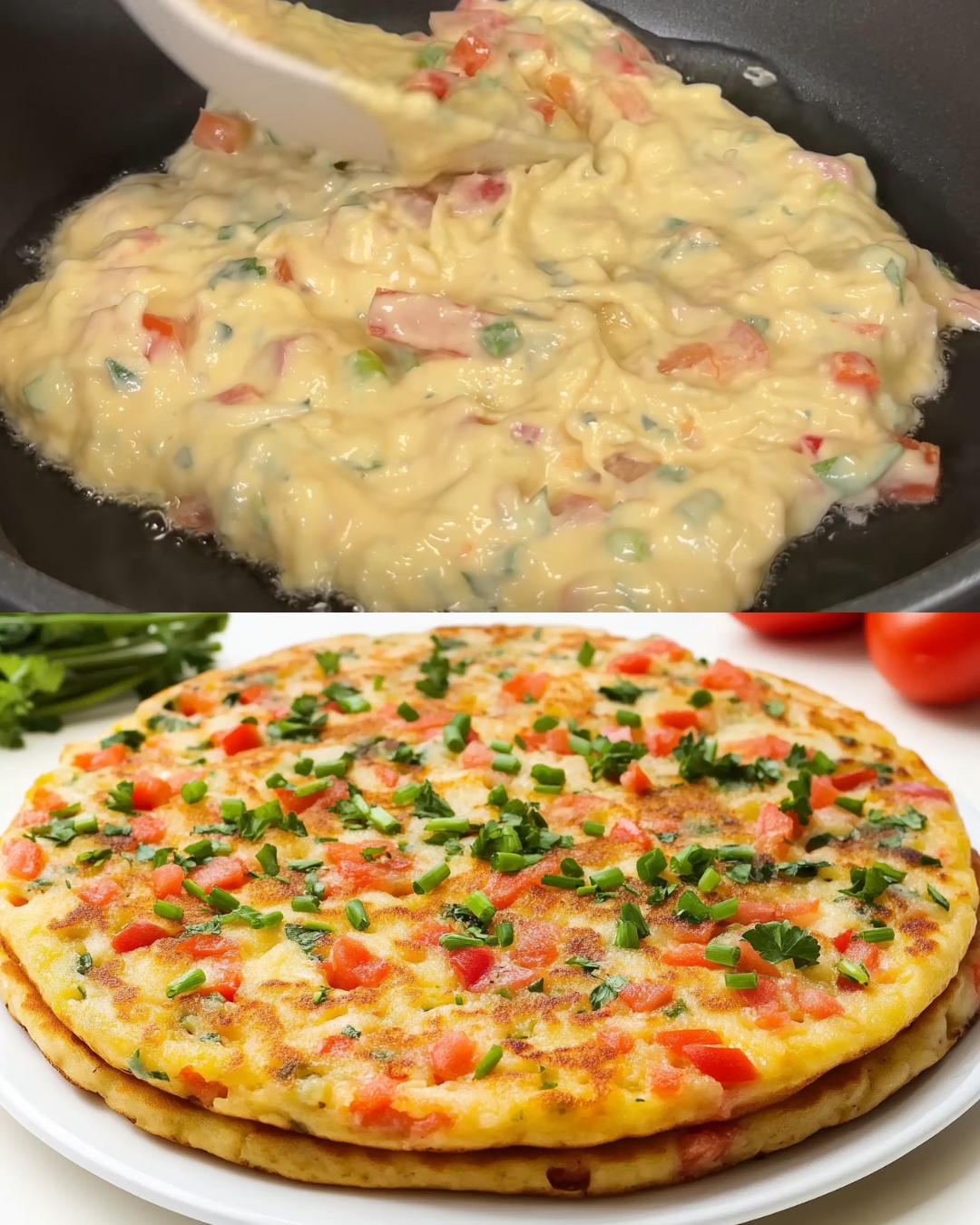Savory Pancakes with Yogurt Sauce