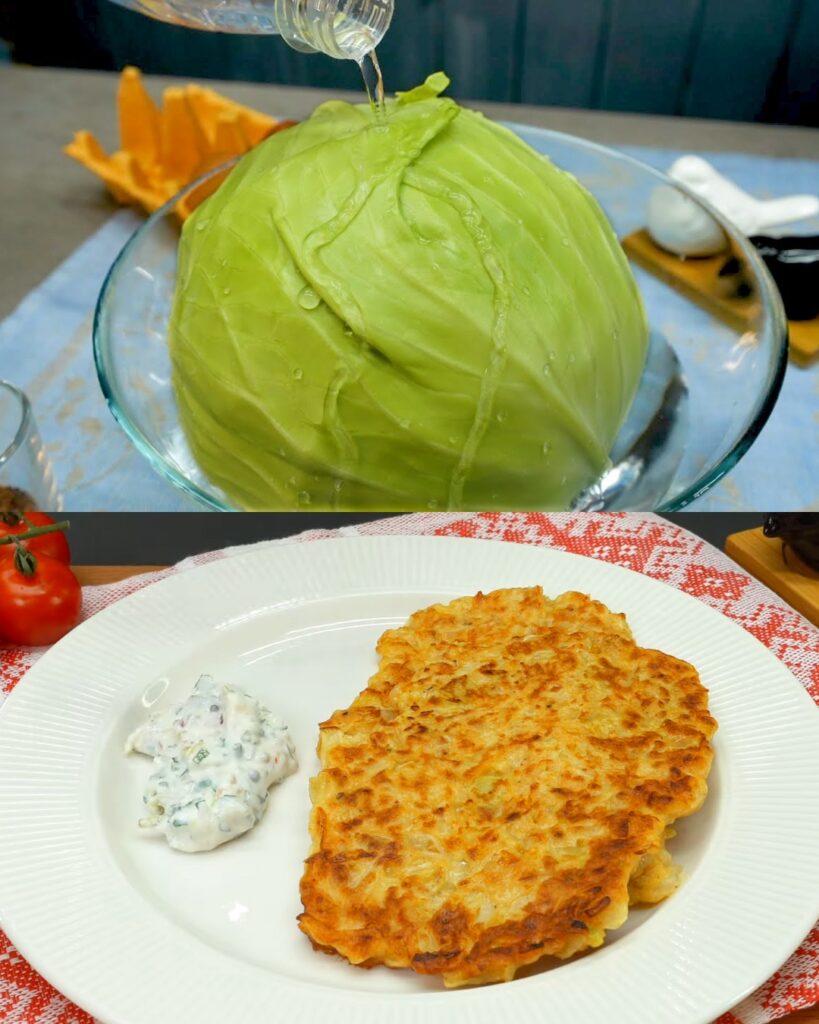 Savory Cabbage and Onion Fritters with Garlic Yogurt Sauce
