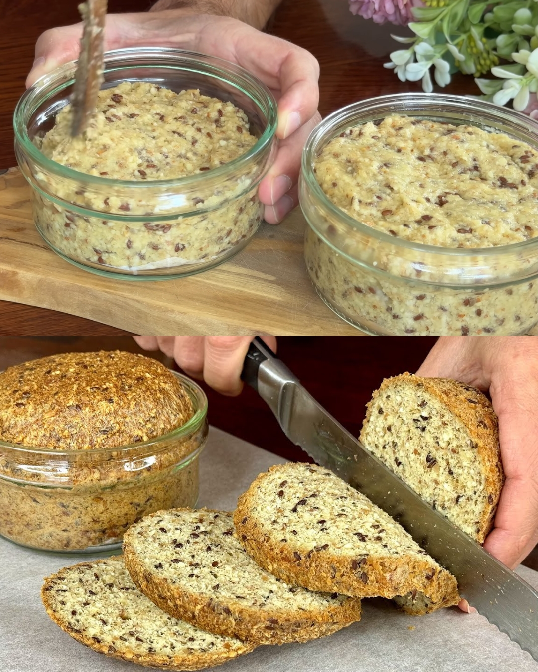 Nutty Flax Seed and Nut Loaf