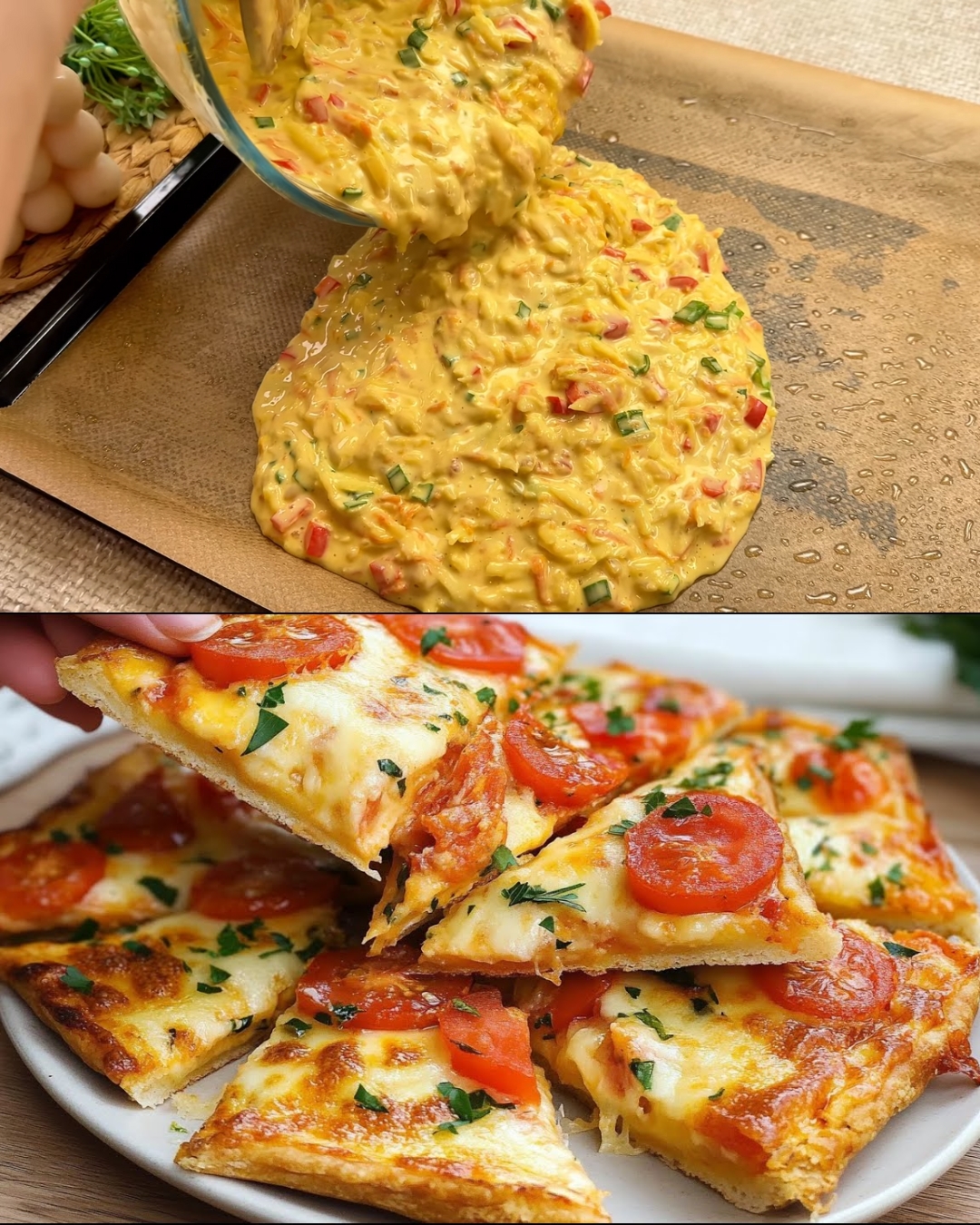 Vegetable Frittata with Parmesan and Mozzarella