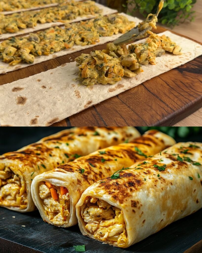 Savory Egg and Chicken Flatbread Recipe