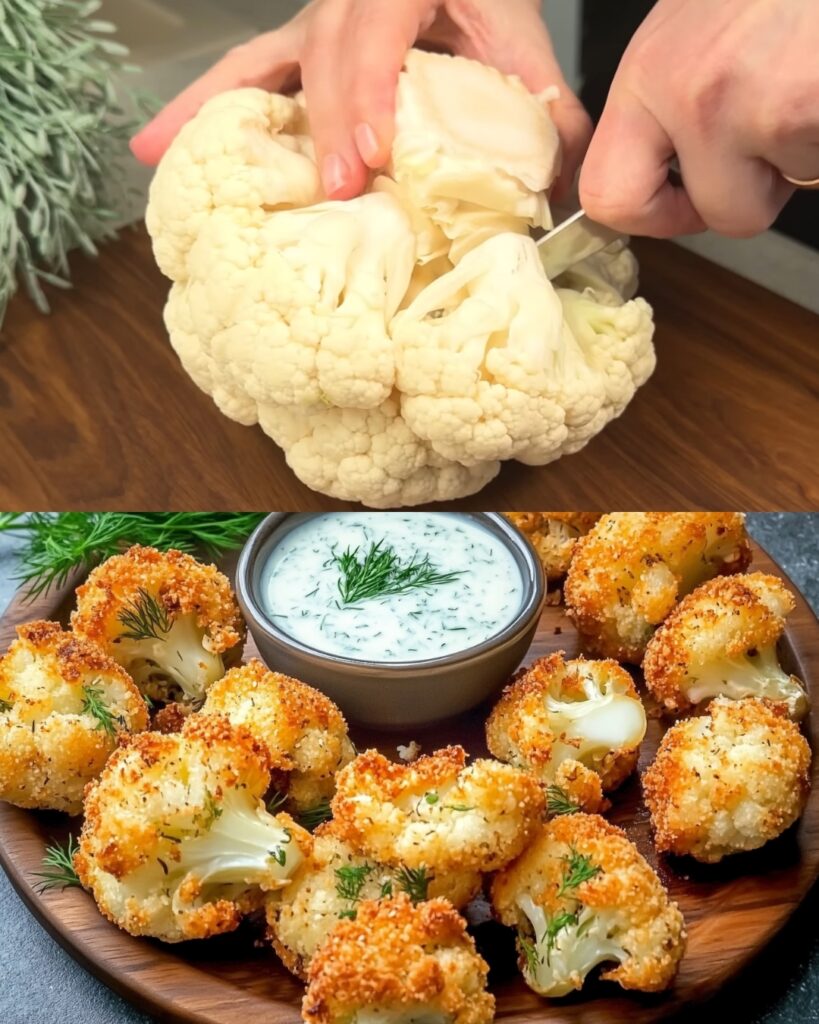 Crispy Cauliflower Parmesan Bites