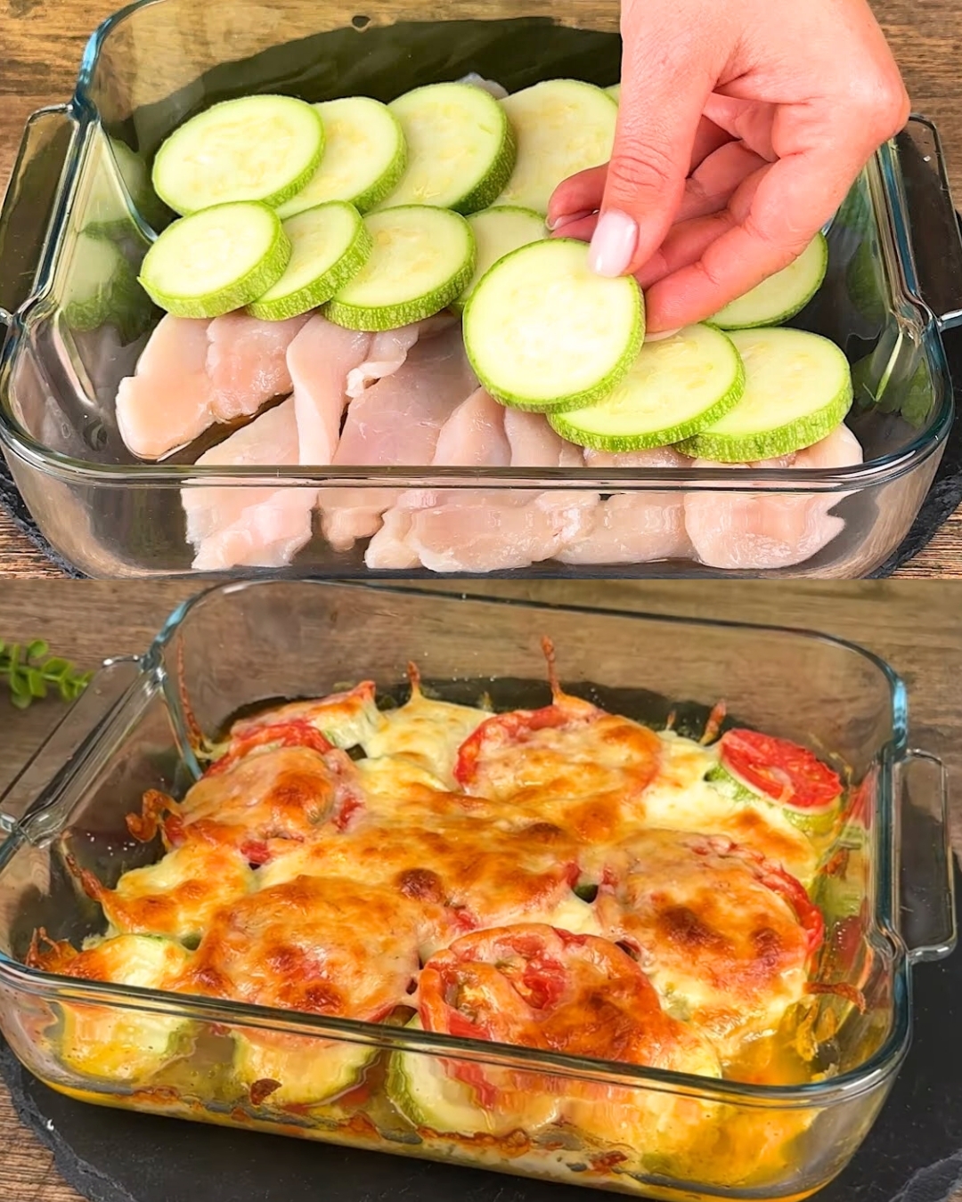 Chicken and Vegetable Bake with Mozzarella