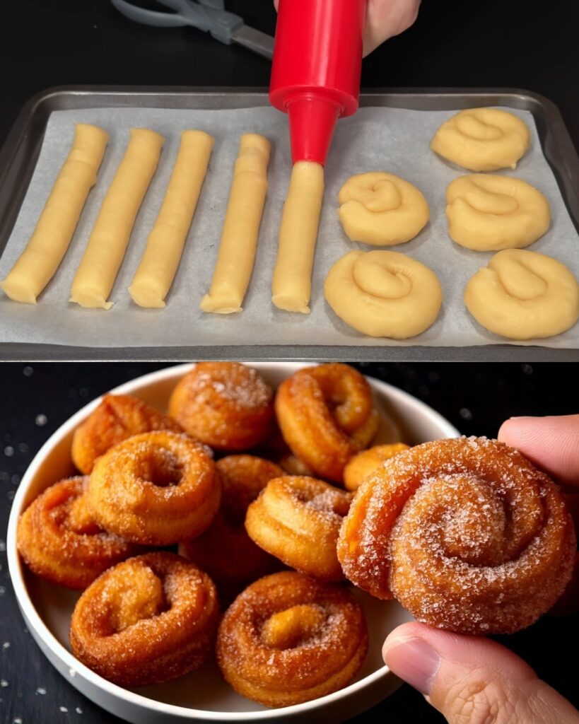 Homemade Cinnamon Sugar Churros finished dish