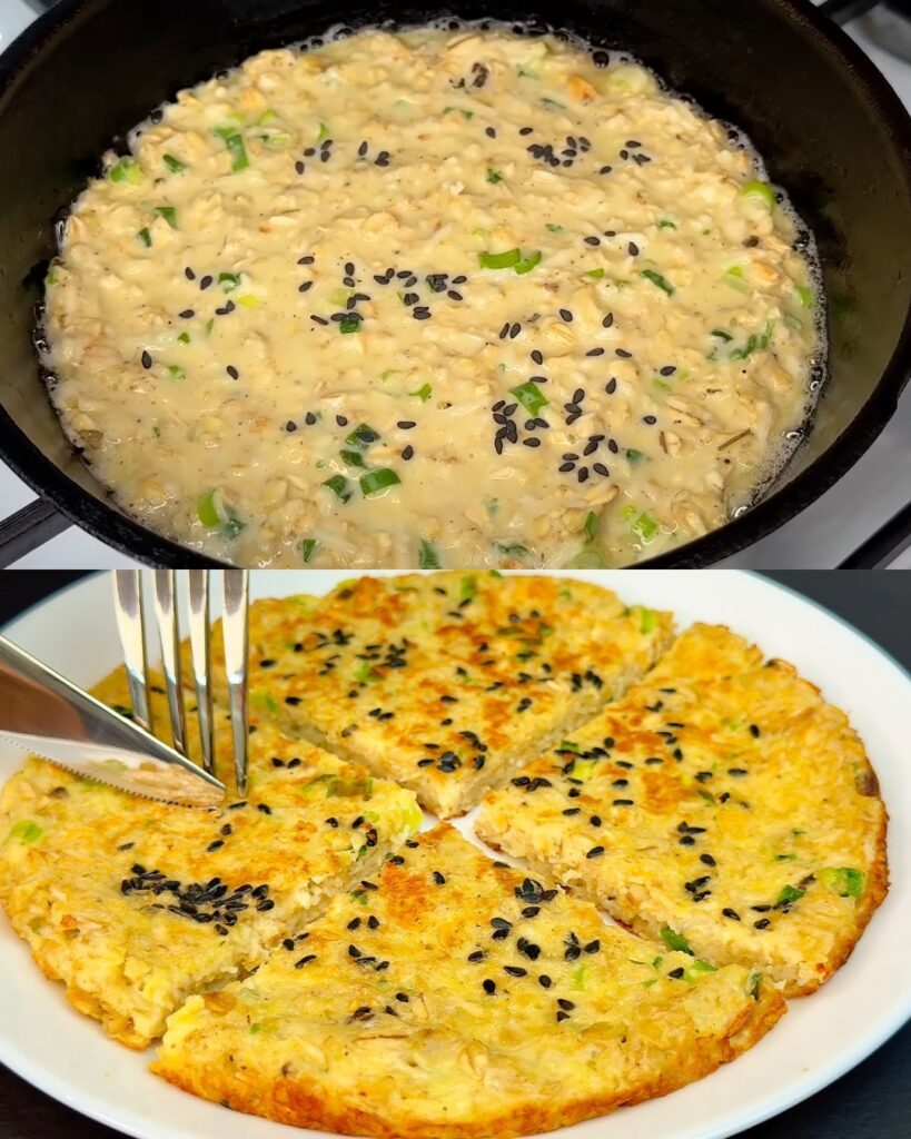 Savory Oatmeal Pancakes with Cheese and Herbs