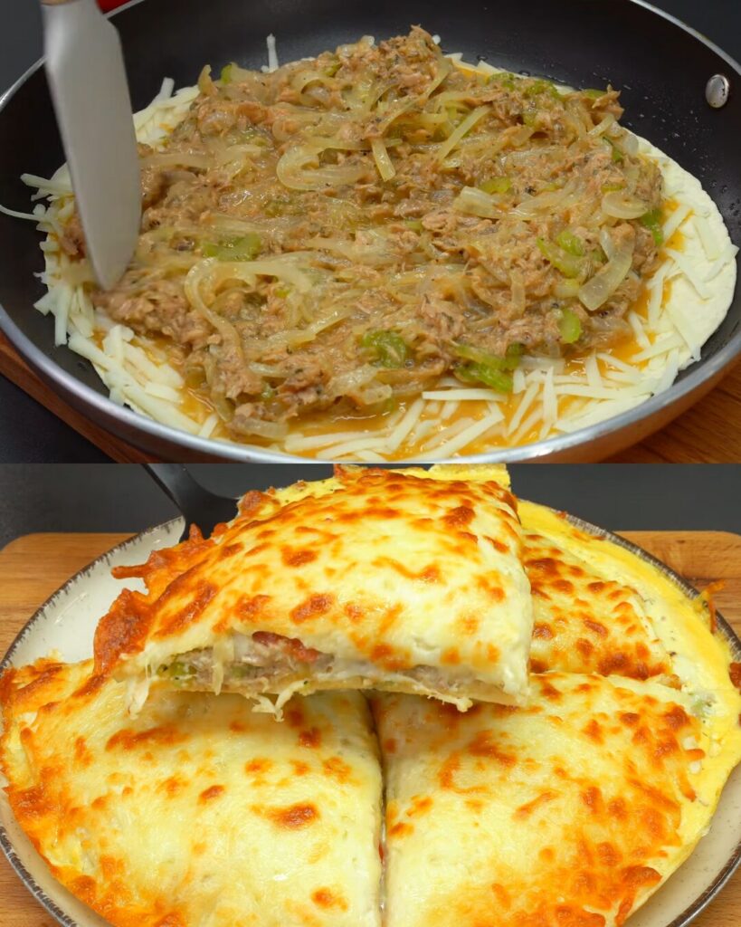 Tuna and Mozzarella Tortilla Bake