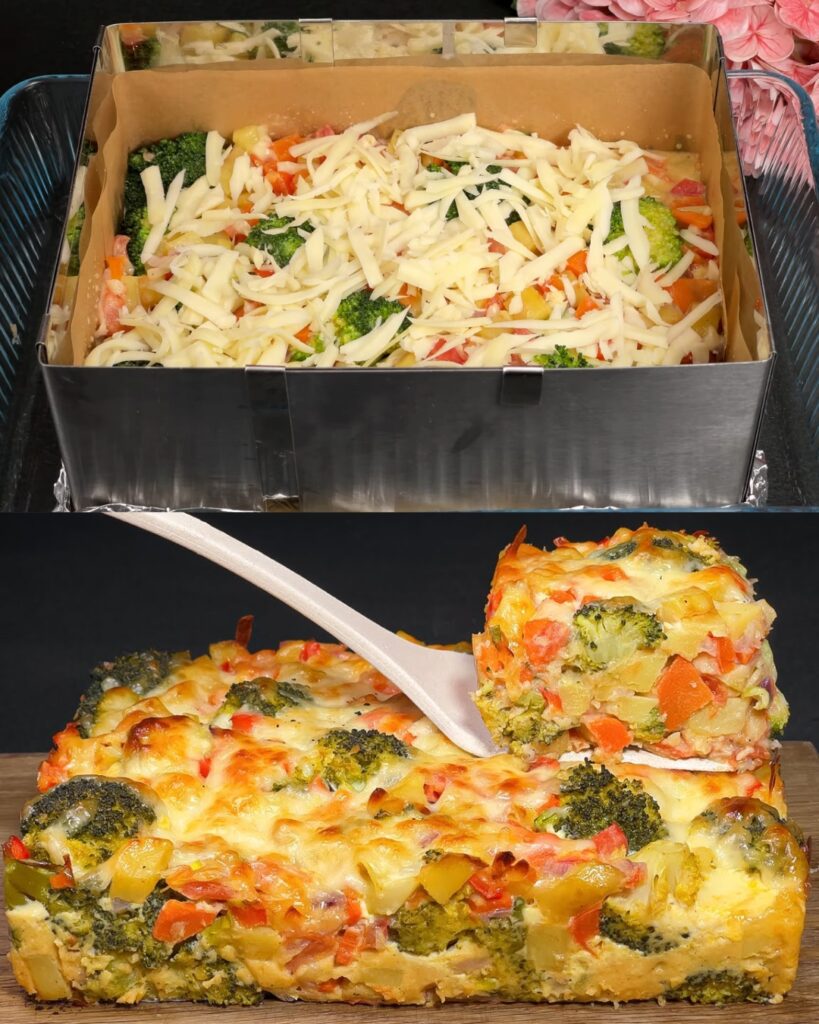 Vegetable and Cheese Bake with Broccoli and Potatoes