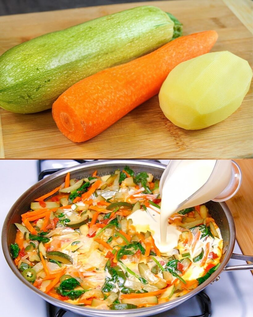 Creamy Zucchini and Spinach with Sour Cream
