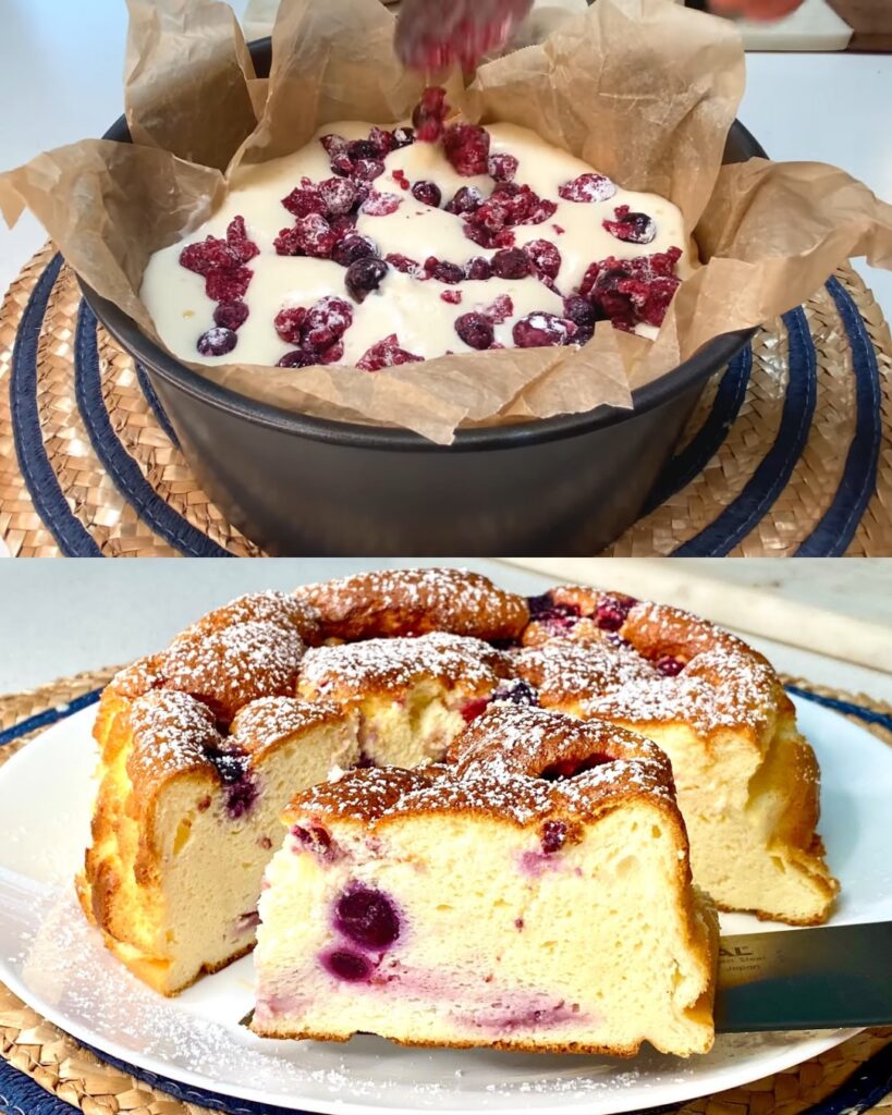 Greek Yogurt and Berry Cake Recipe