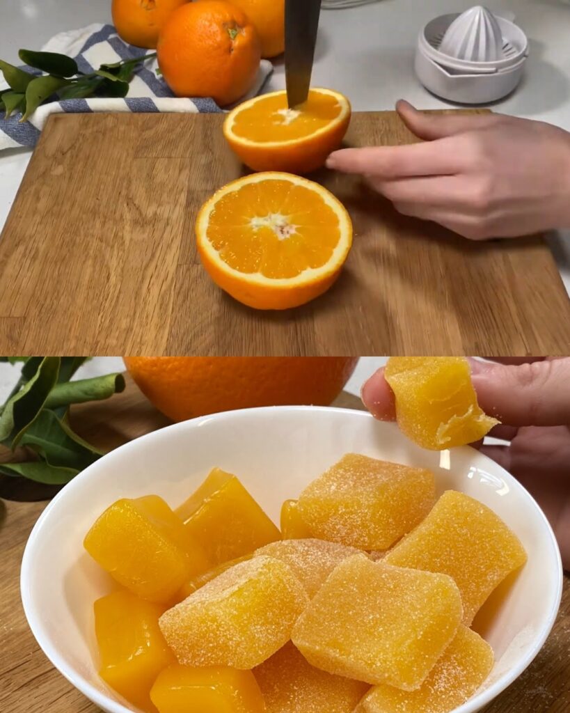 Homemade Orange Jelly Candies
