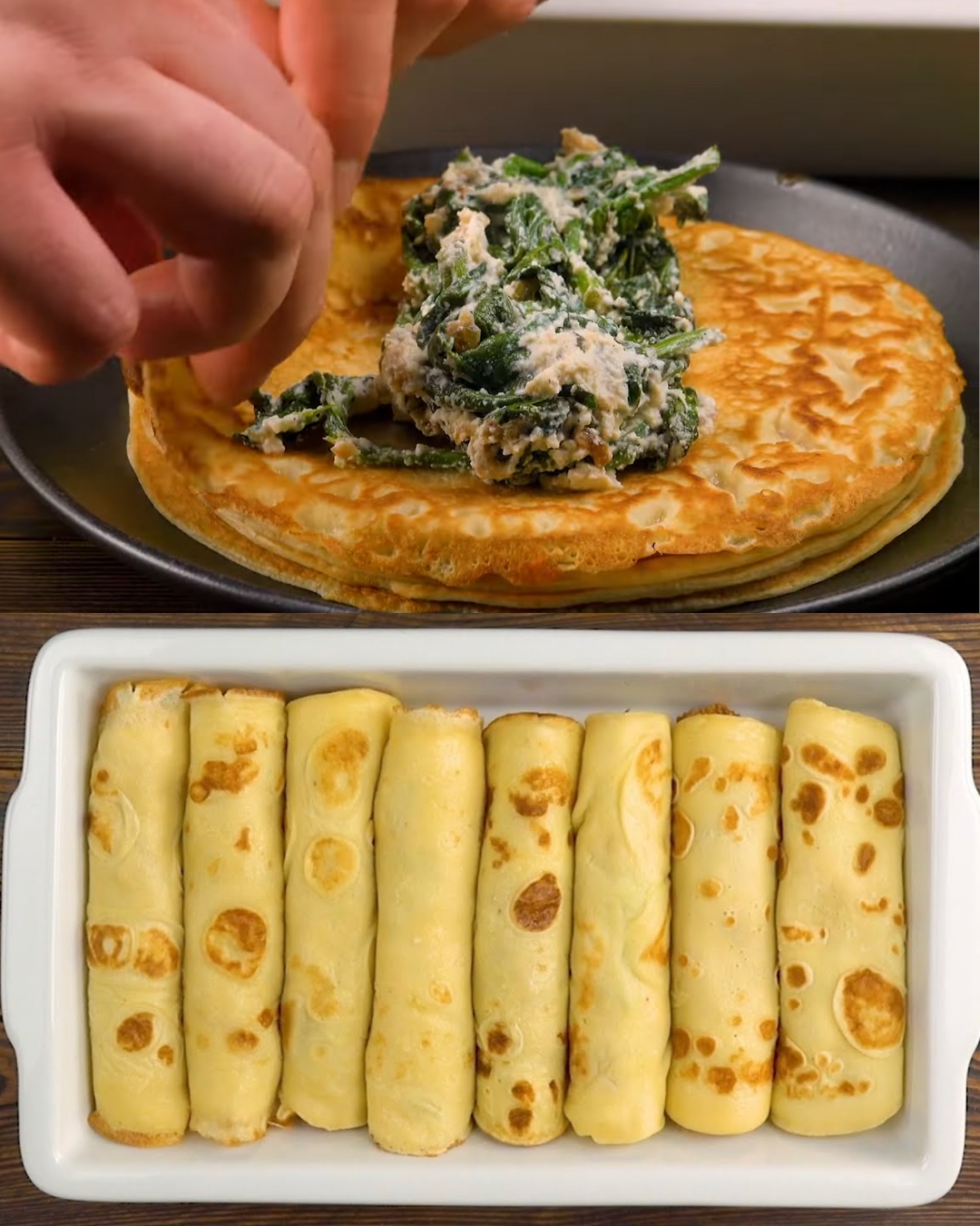 Spinach and Ricotta Pancakes Recipe