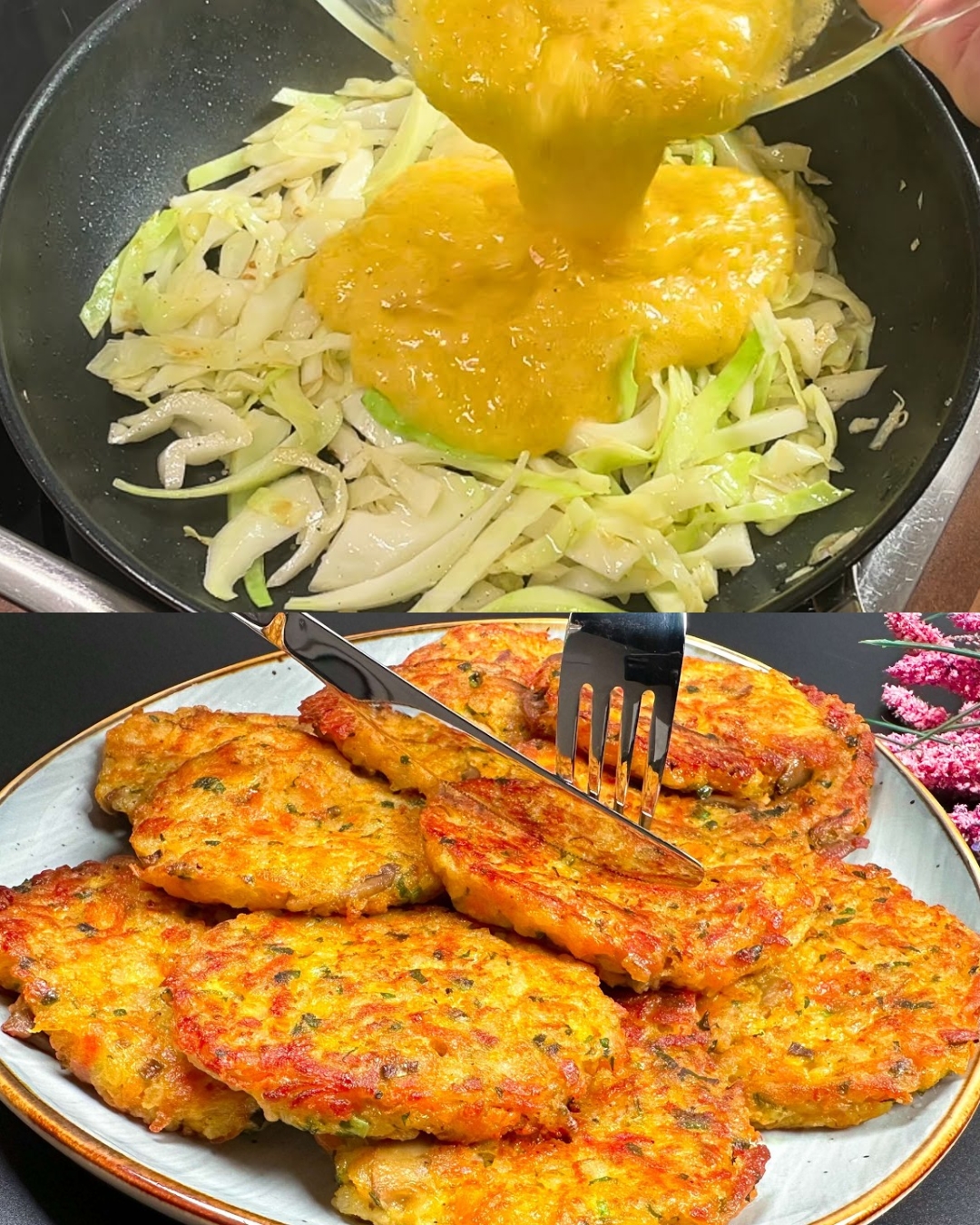 Cabbage and Egg Fritters