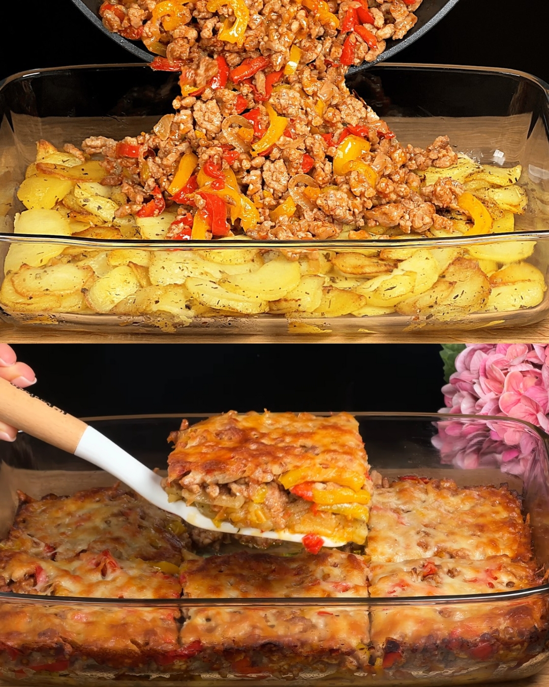 Stuffed Potatoes with Minced Meat and Cheese